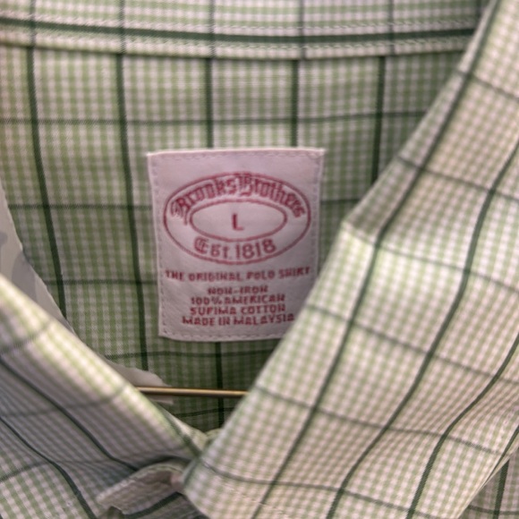 Brooks Brothers Large Button Down-Green L - Picture 2 of 2